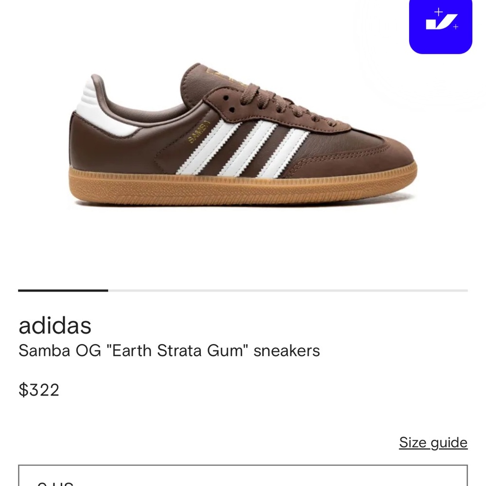 Adidas Earth Brown and White Samba Sneakers Women’s size 9 - Picture 10 of 13